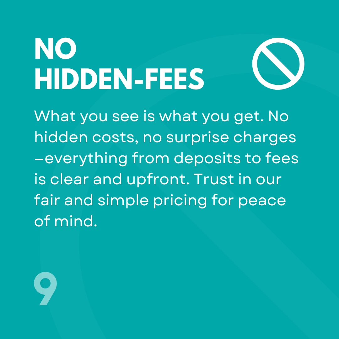 No hidden fees